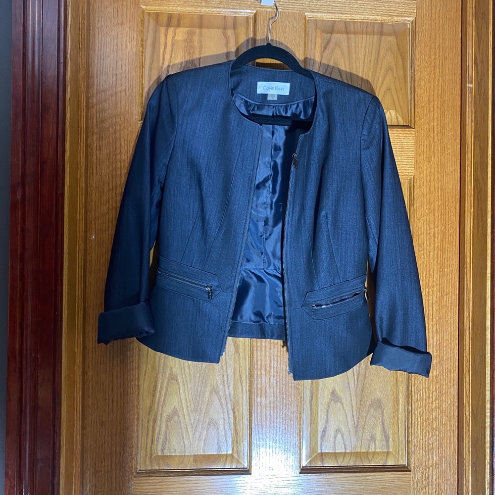 Calvin Klein Denim Blazer Size 4